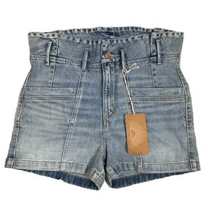 Porter Blue Penny Paperbag Denim Shorts